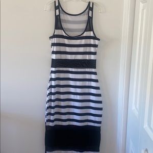 Black and white maxi dress